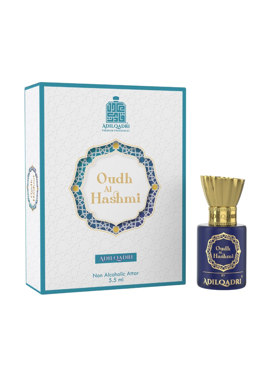 

ADILQADRI Oudh Al Hashmi Non-Alcoholic Roll-On Attar - 5.5ml, Blue