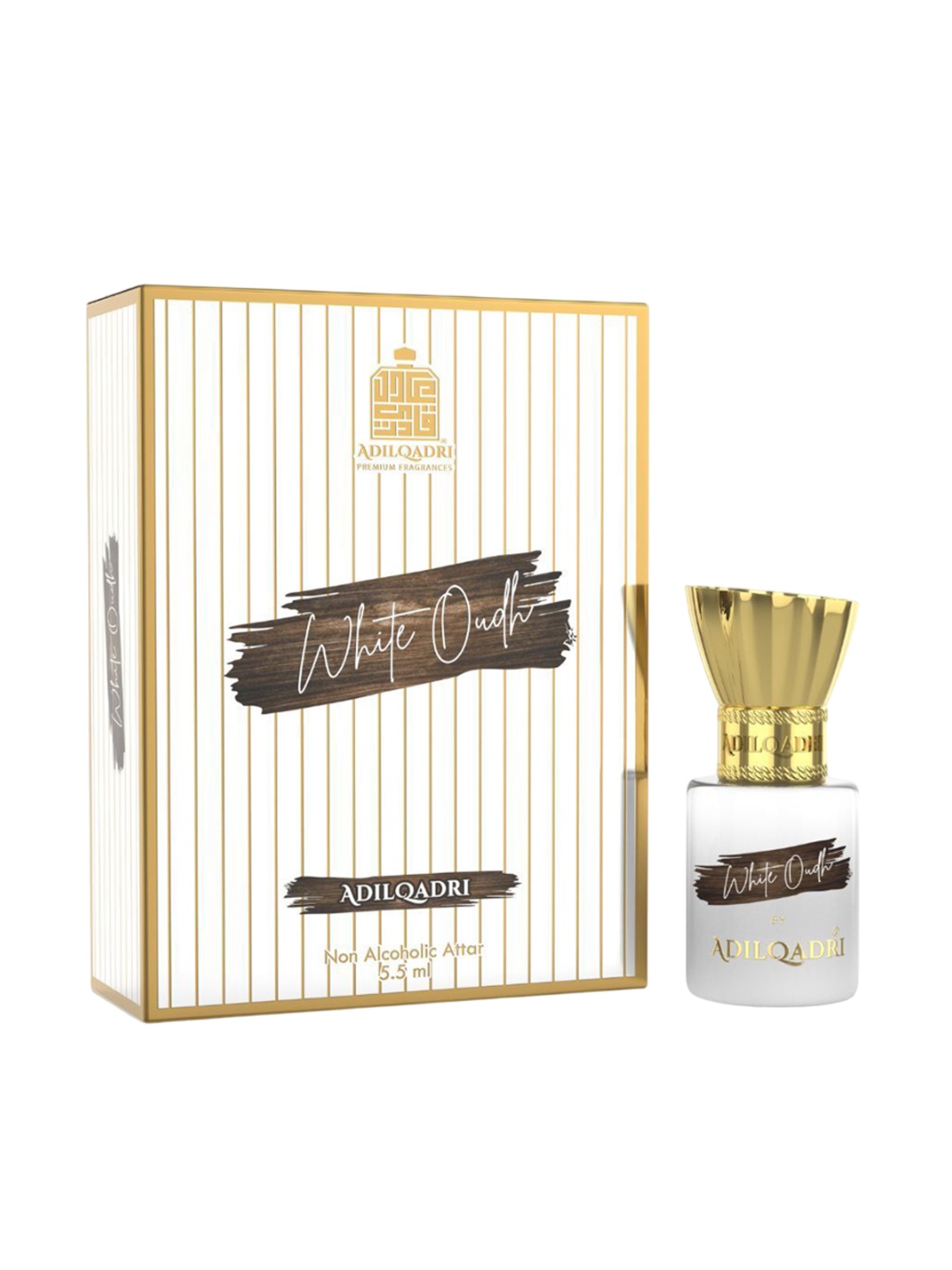 

ADILQADRI Men White Oudh Non-Alcoholic Long Lasting Roll-On Attar - 5.5 ml