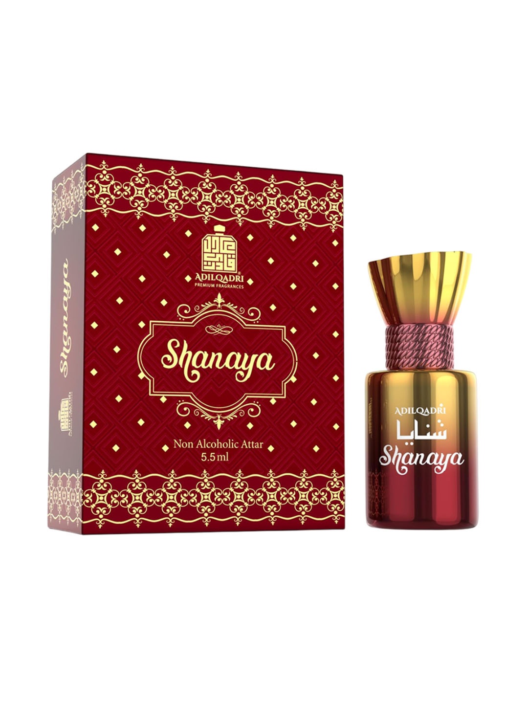 

ADILQADRI Shanaya Non-Alcoholic Long Lasting Roll-On Attar - 5.5 ml, Maroon