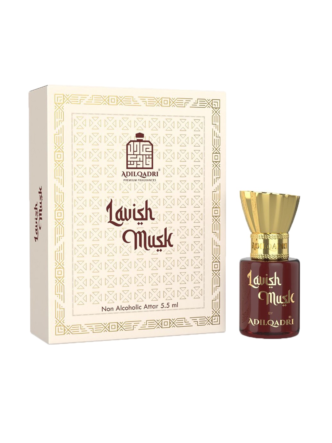 

ADILQADRI Lavish Musk Non-Alcoholic Long Lasting Roll-On Attar - 5.5 ml, Beige