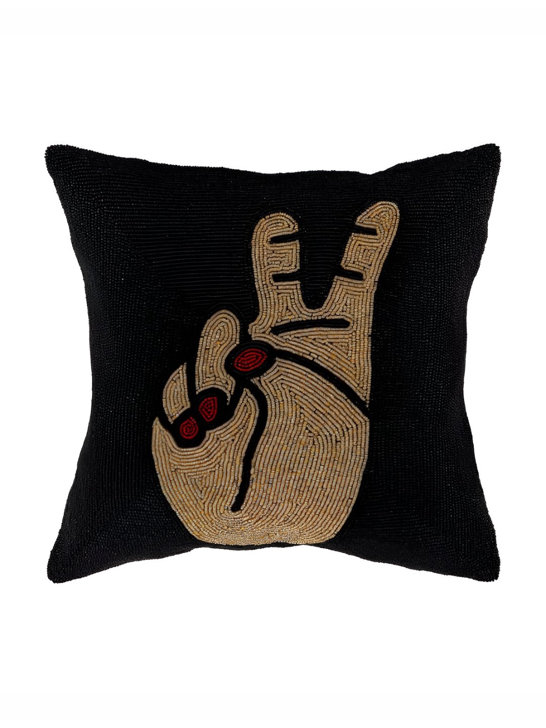 

PURINA'S Black & Gold-Toned Square Cushion Covers