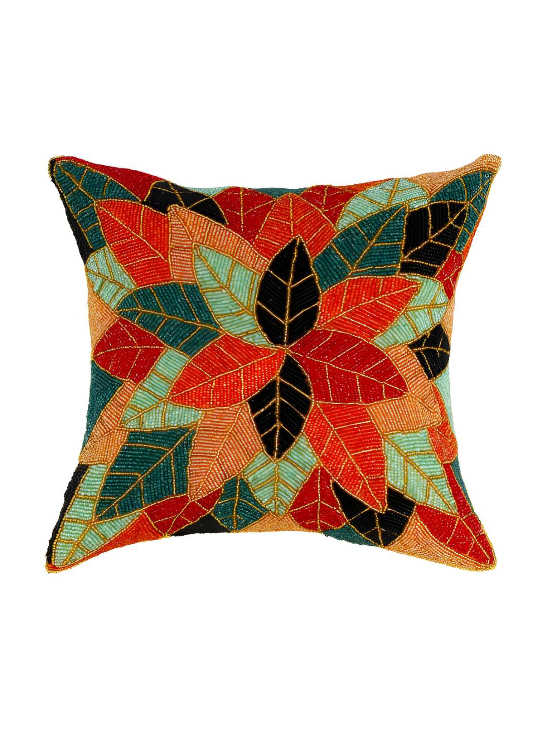 

PURINA'S Red & Black Ethnic Motifs Square Cushion Covers