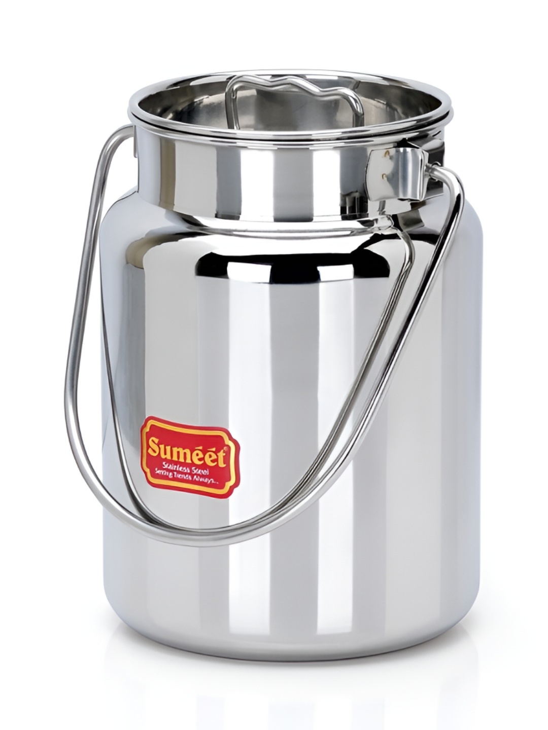 

Sumeet Stainless Steel Jointless Milk Can with Lid, 2 L