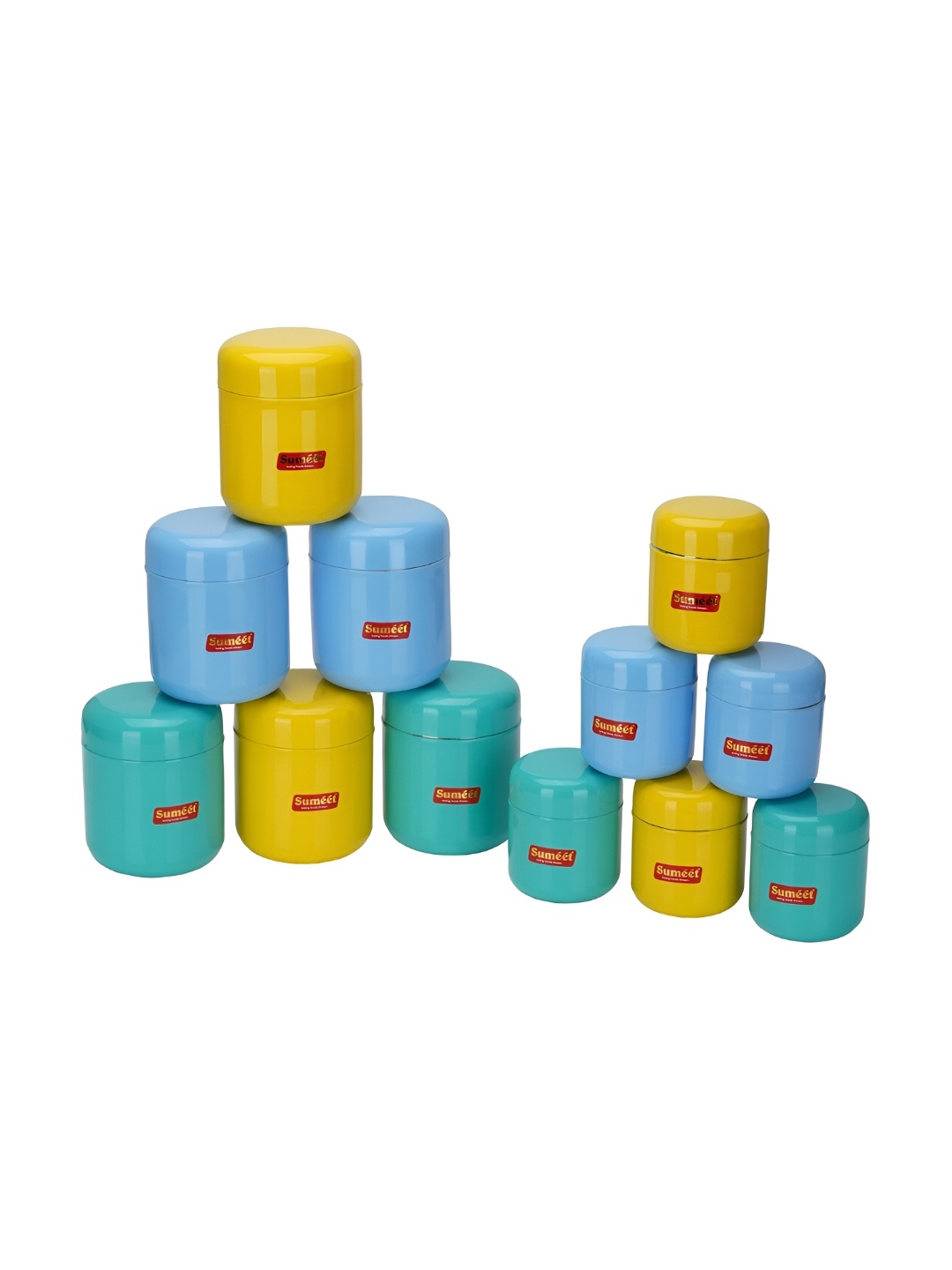 

Sumeet 12 Pcs Stainless Steel Small Storage Containers, Multi