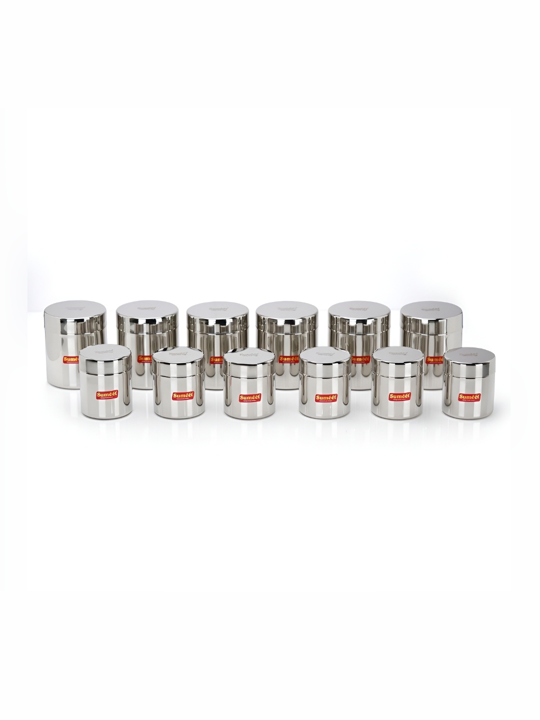 

Sumeet 12-Pcs Stainless Steel Small & Big Storage Containers