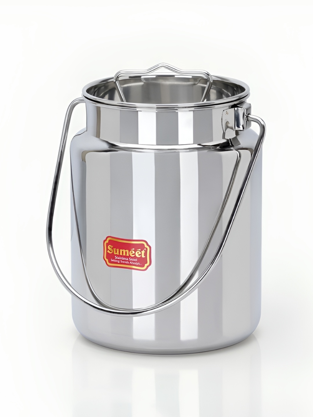 

Sumeet Stainless Steel Akhand - Jointless Milk/Oil Can With Lid- 4 Ltr