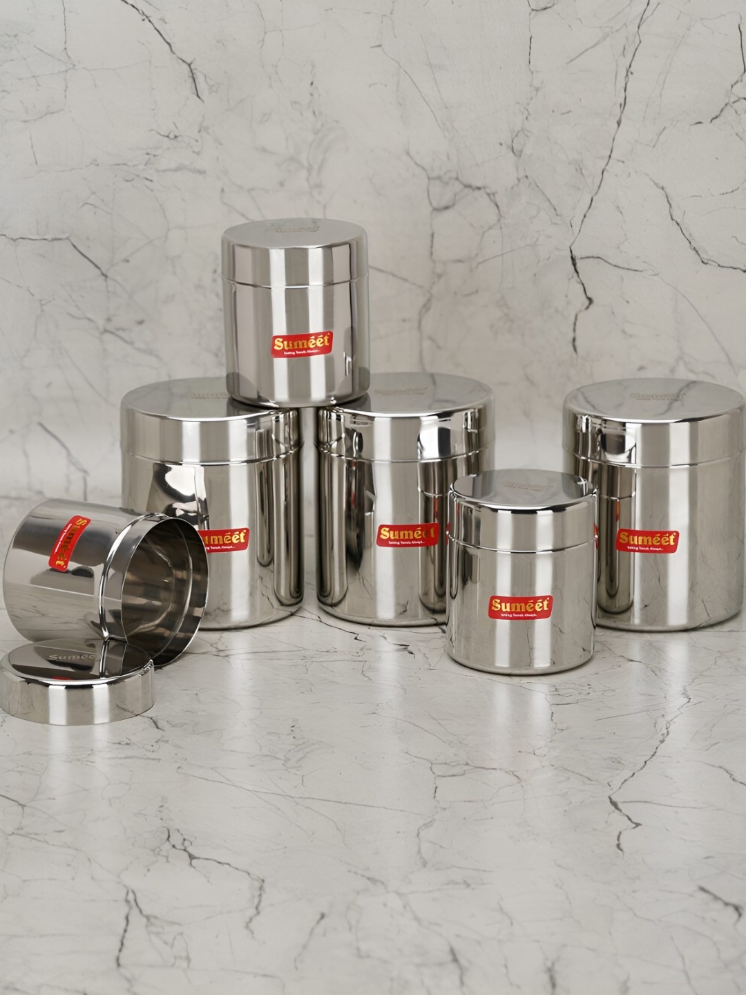 

Sumeet 6Pcs Stainless Steel Containers