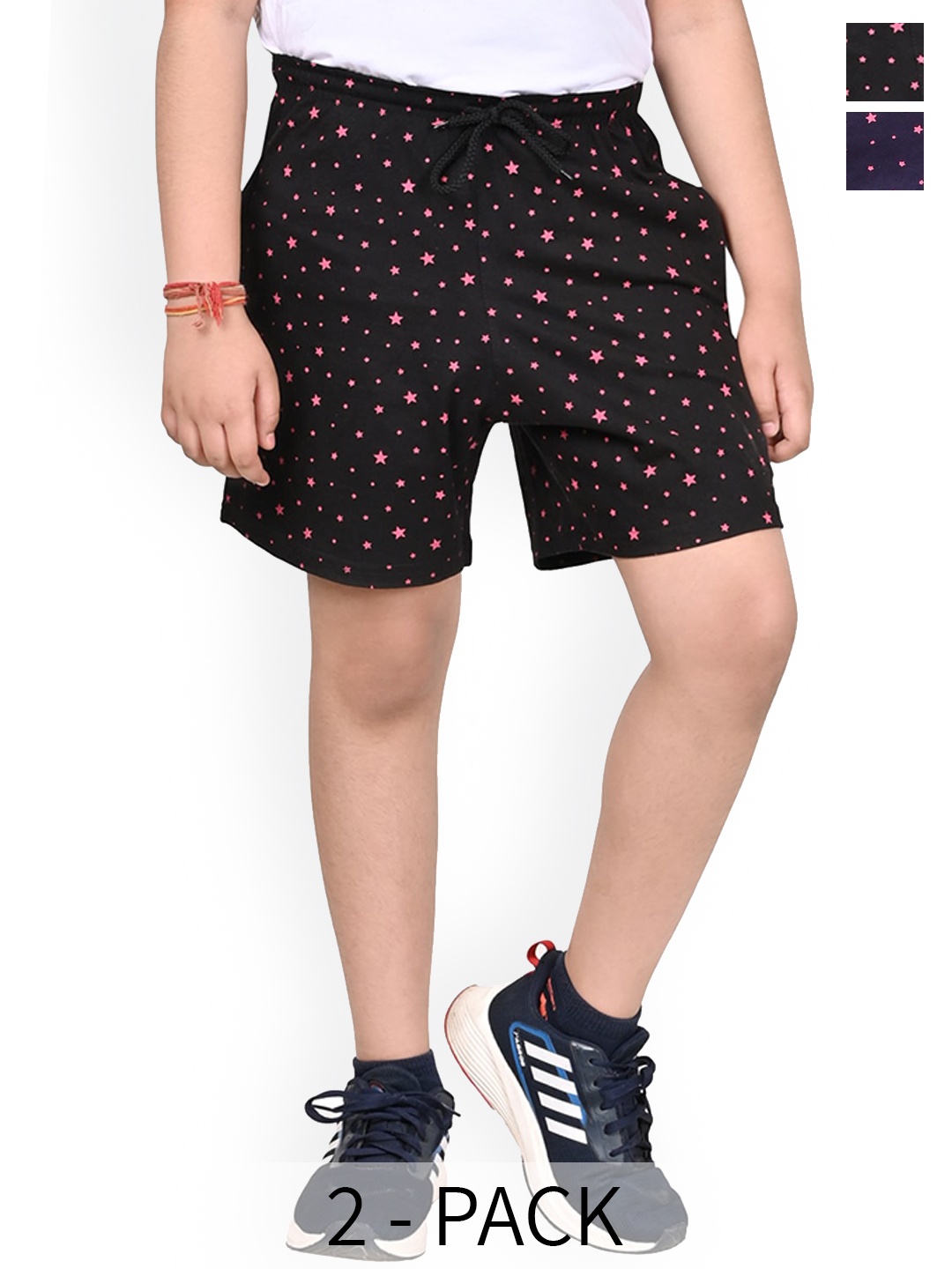 

BAESD Pack Of 2 Boys Printed High-Rise Shorts, Multi