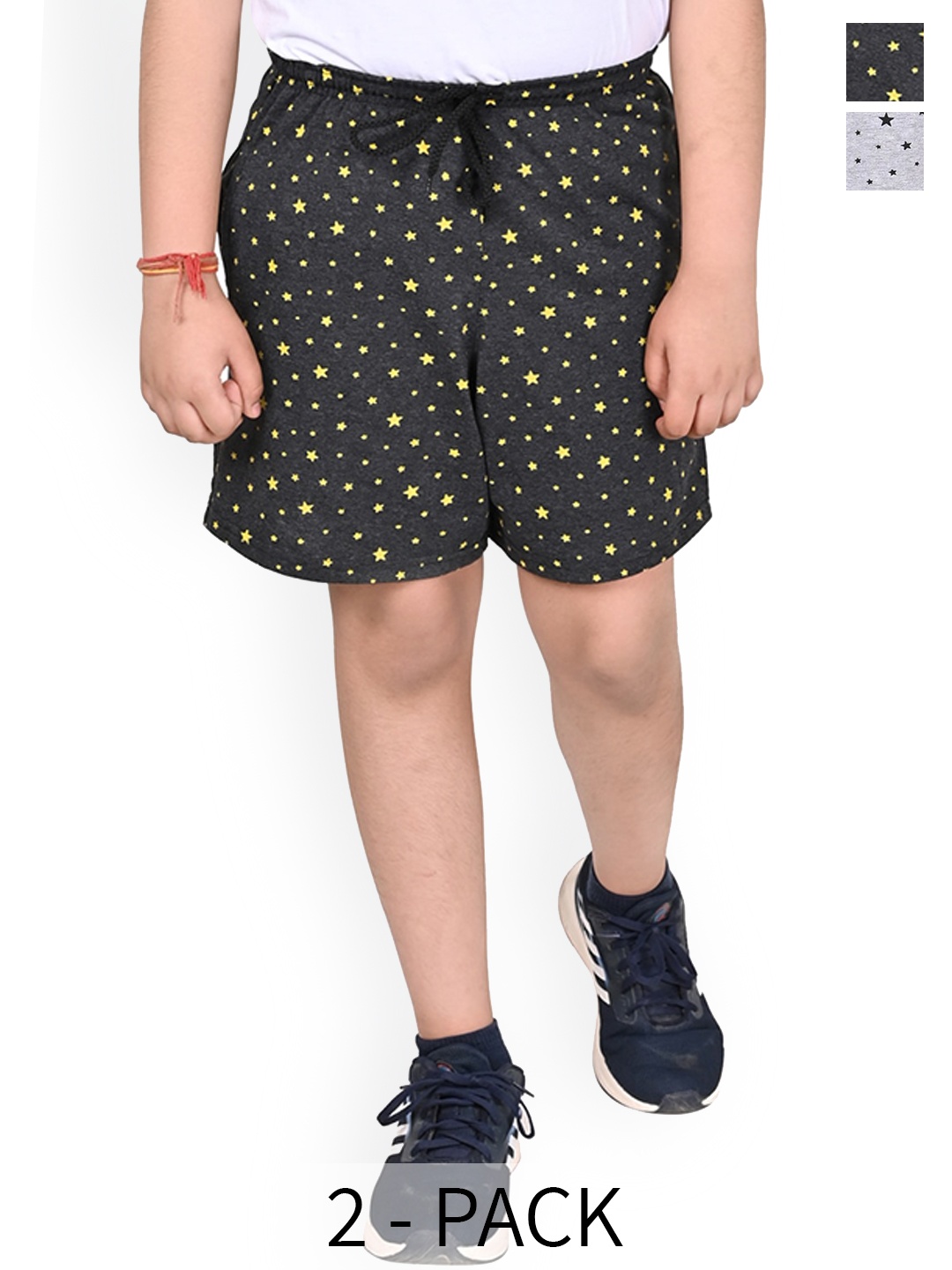 

BAESD Pack Of 2 Boys Printed High-Rise Shorts, Multi
