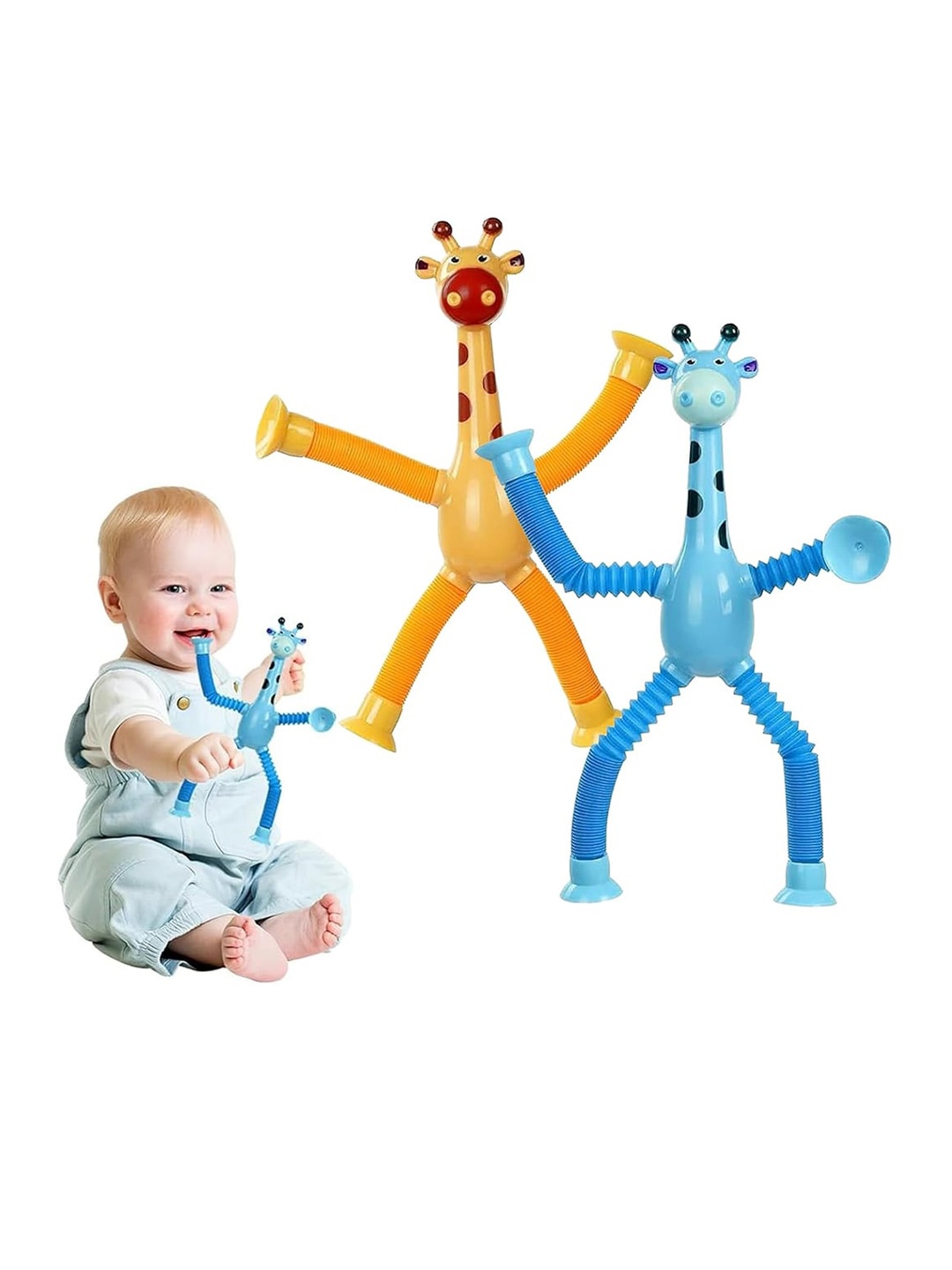 

Kidology Set of 2 LED Telescopic Suction Cup Giraffe Toy, Purple