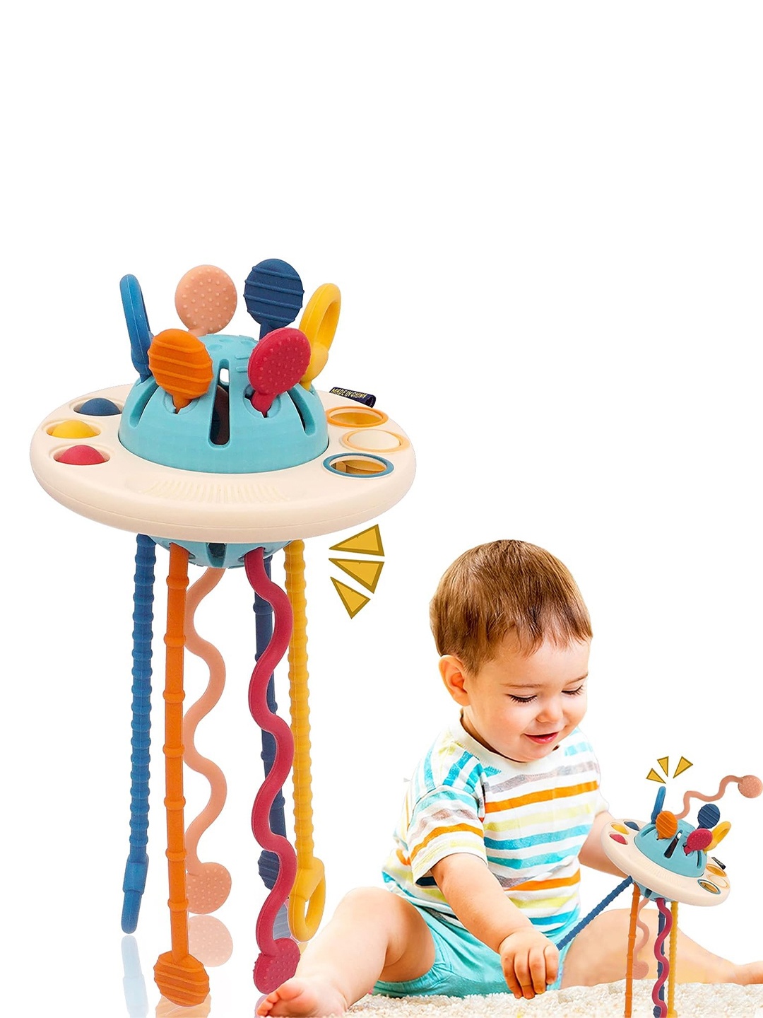 

Kidology Infants UFO Pull String Teething Toy, White