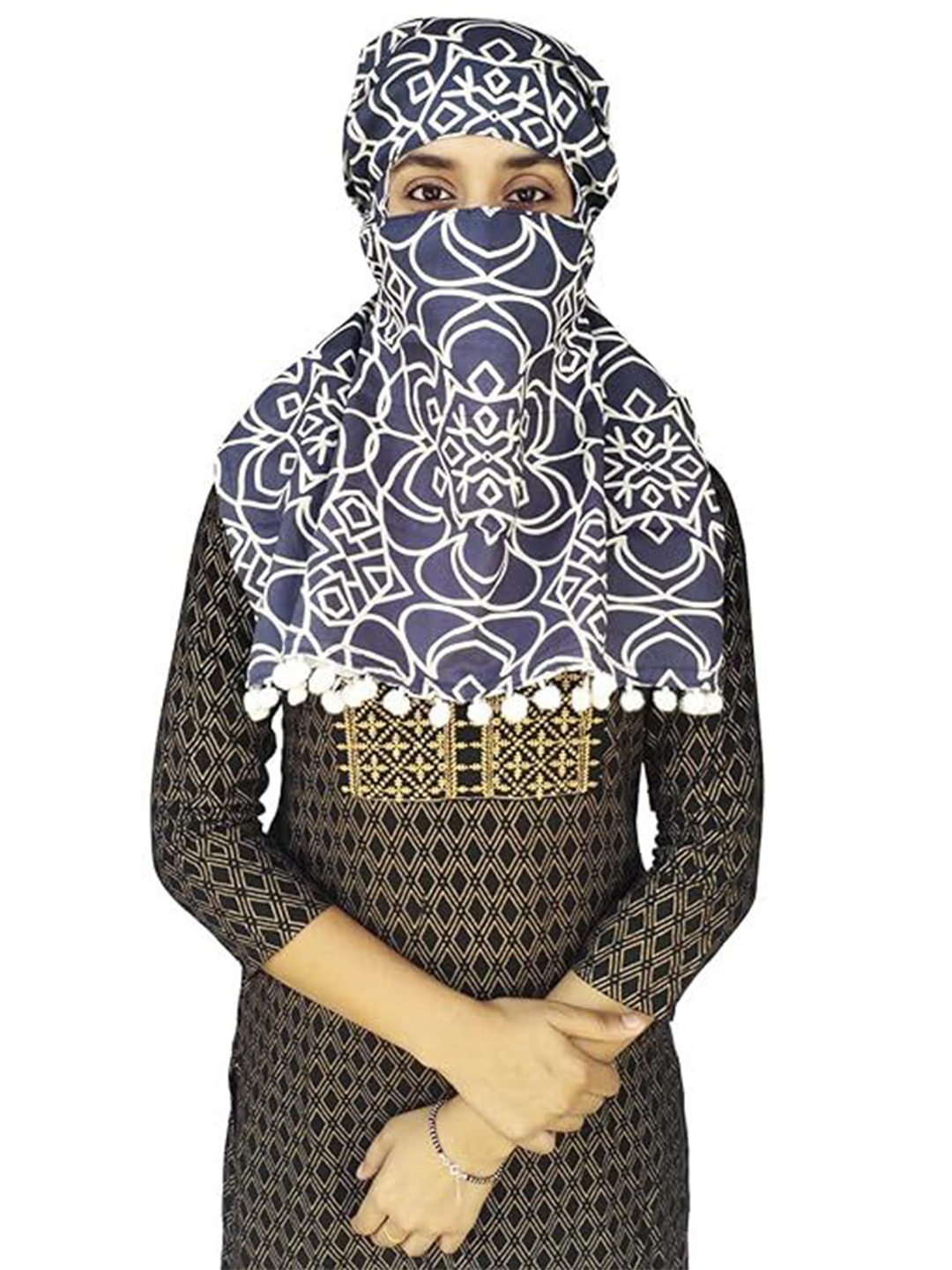 

SWITCHON Women Printed Scarf, Blue