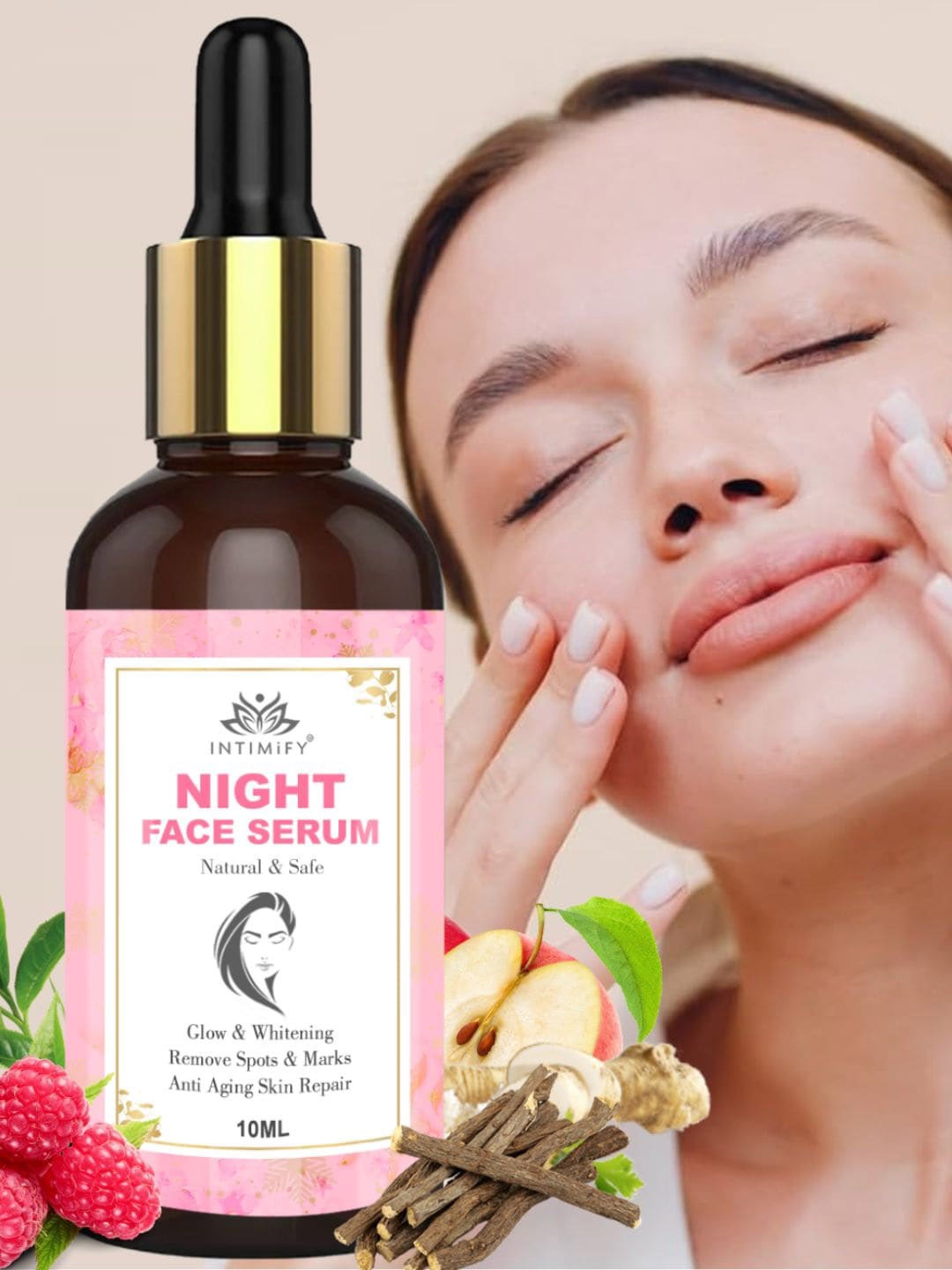 

INTIMIFY Anti-Aging Night Face Serum - 10 ml, Transparent