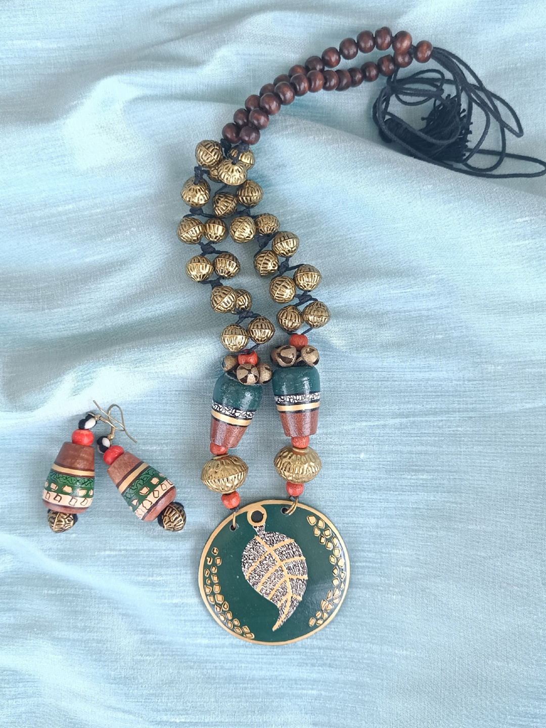 VarEesha Beaded Jewellery Set, Green