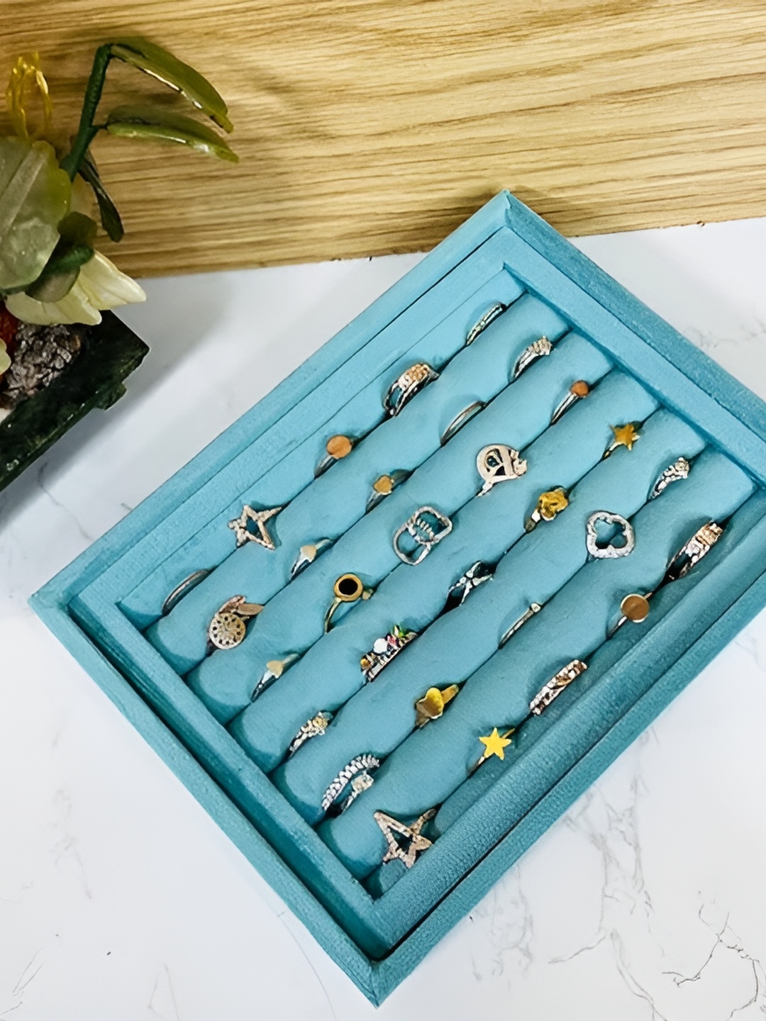 

La Trove Sea Green Regular Jewellery Organiser