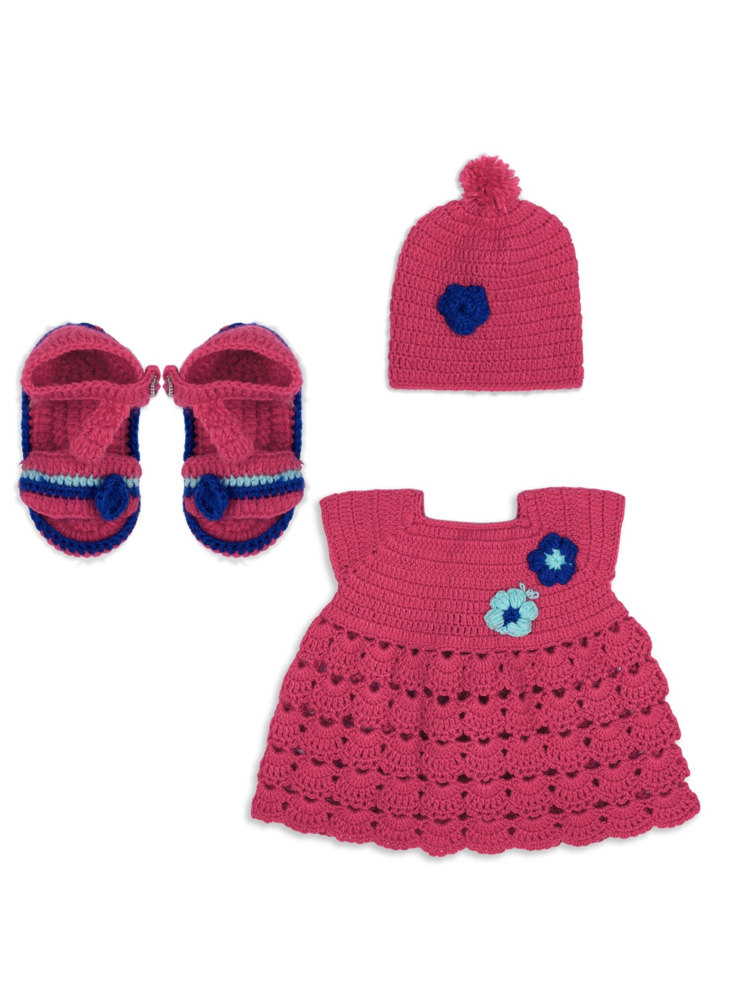 

WINDROP SOLUTIONS Woollen Fit & Flare Dress, Magenta