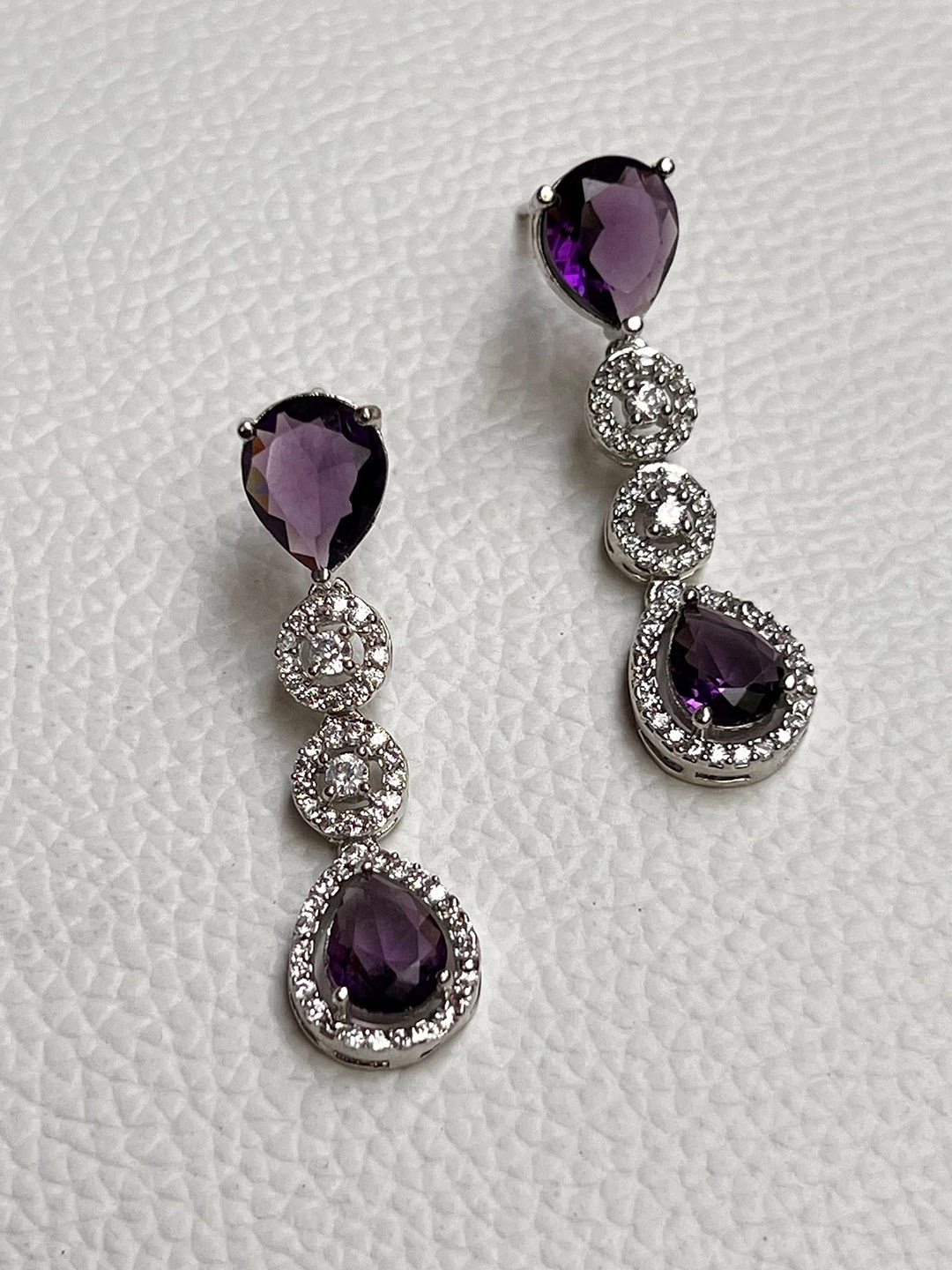 

Prettilicious Contemporary Drop Earrings, Purple
