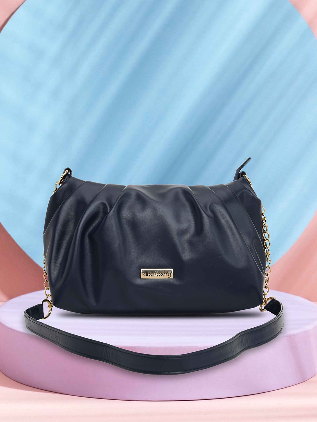 

DressBerry Woman Structured Sling Bag, Navy blue