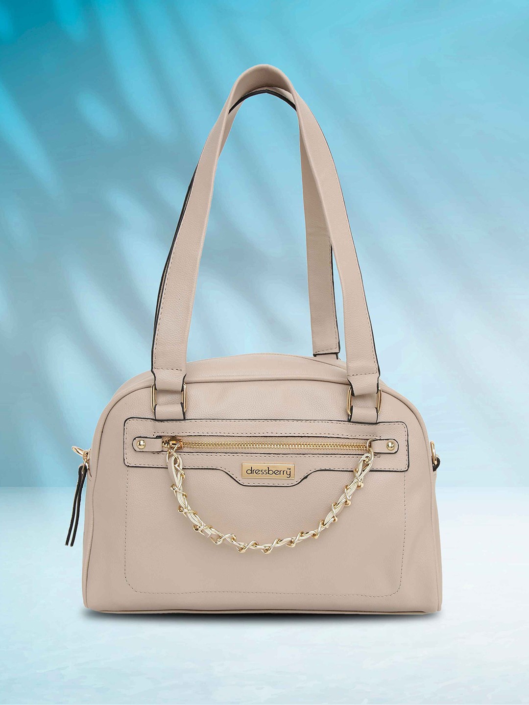 

DressBerry Women Solid Structured Handheld Bag, Taupe