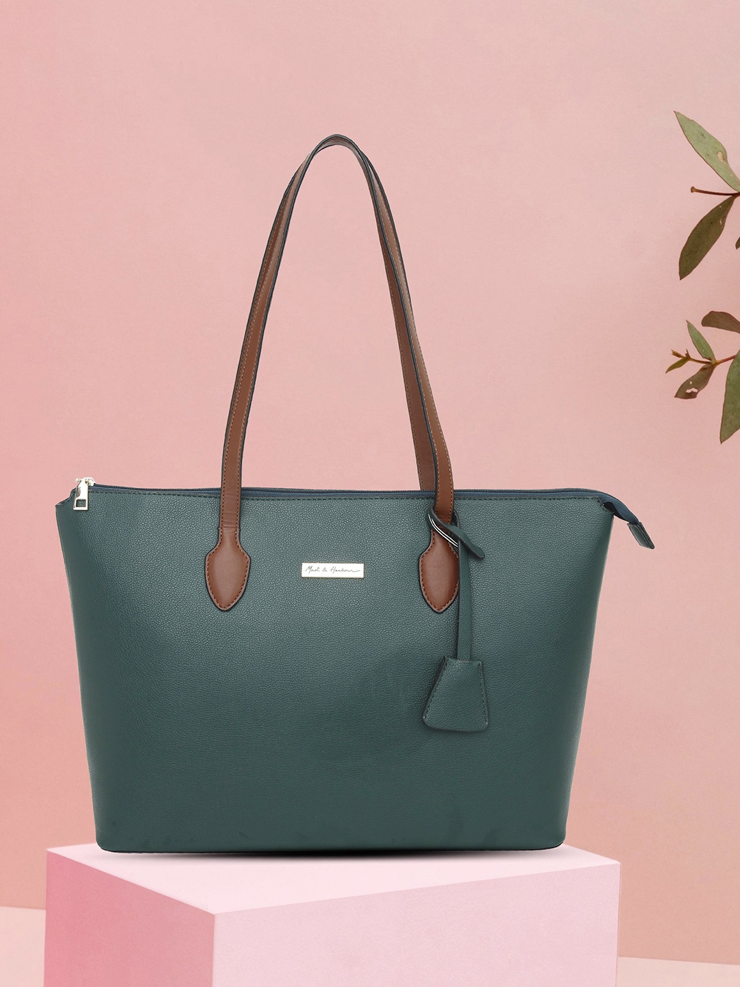 

Mast & Harbour Structured Laptop Shoulder Bag, Green