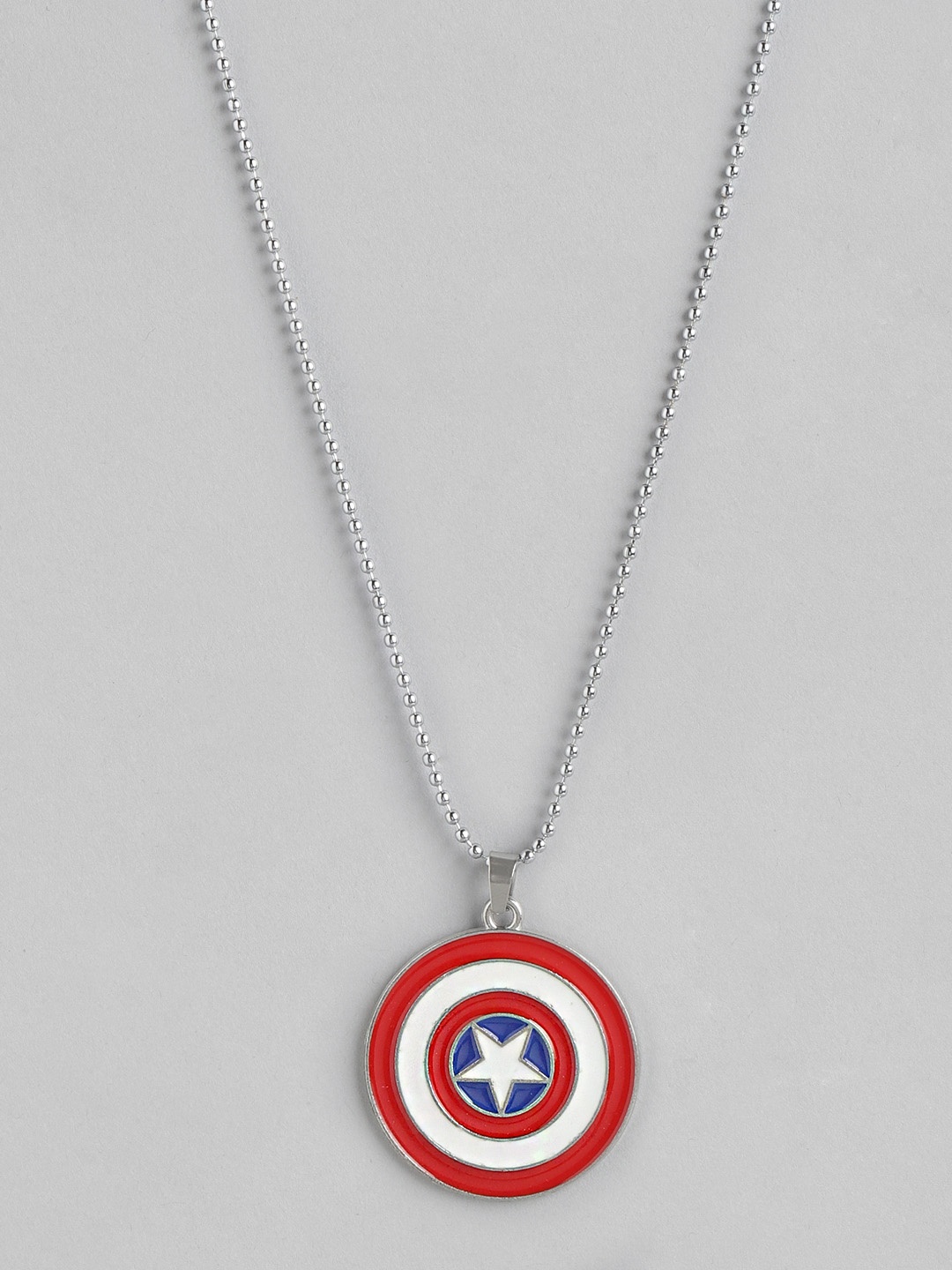

PARIS HAMILTON Unisex Silver Plated Pendant with chain, Red