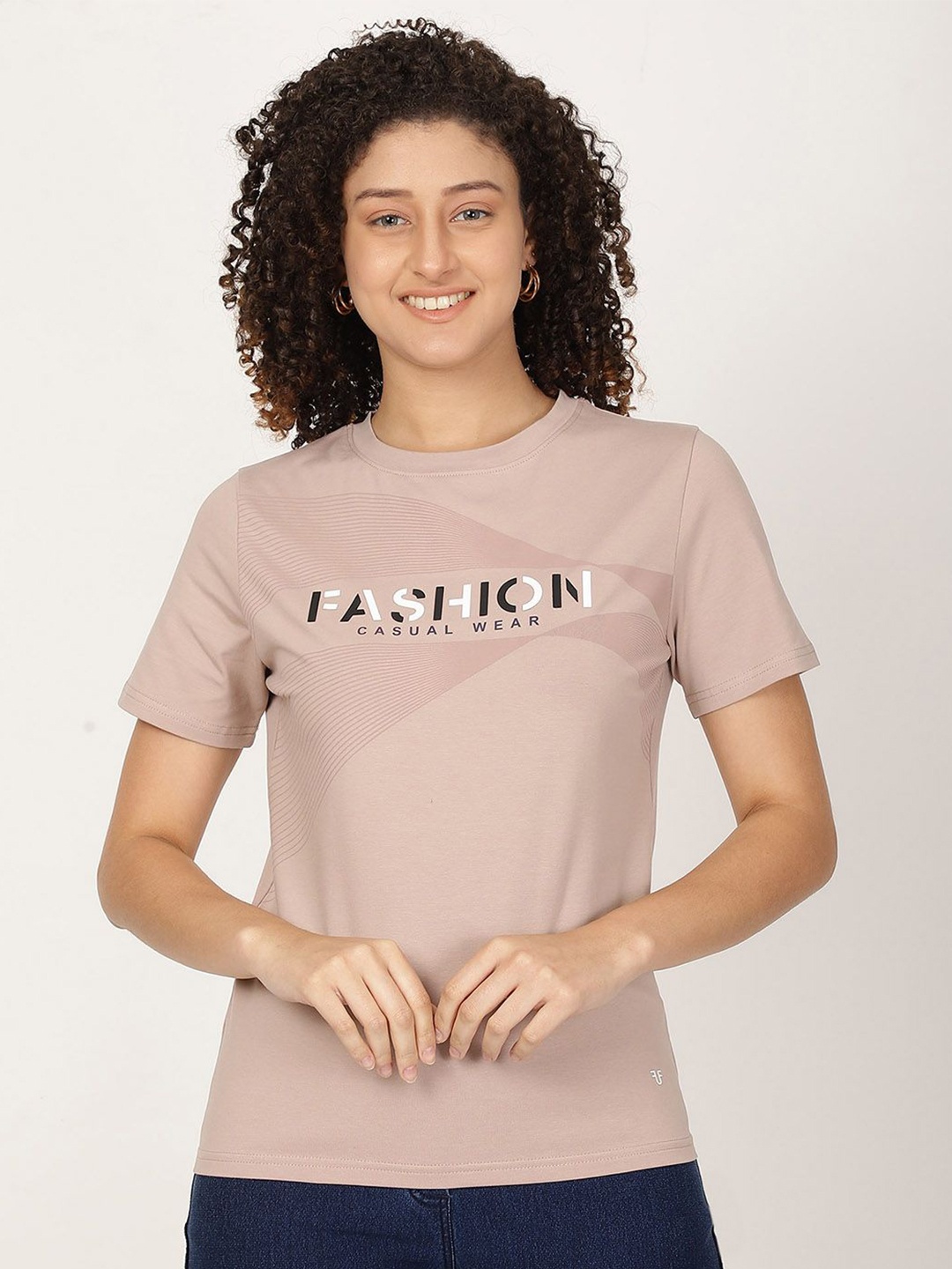 

FUTURO Typography Printed T-shirt, Lavender