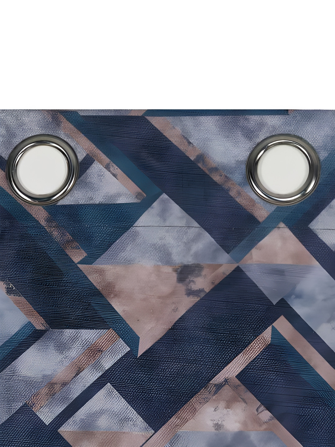 

Athome by Nilkamal Grey & Brown 2 Pieces Geometric Room Darkening Door Curtains