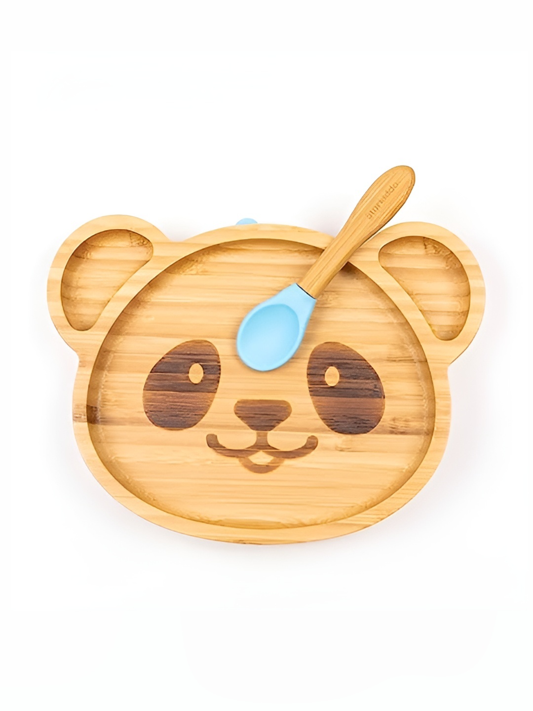 

Starkiddo Infants Bamboo Panda Blue Bamboo Plates, Beige