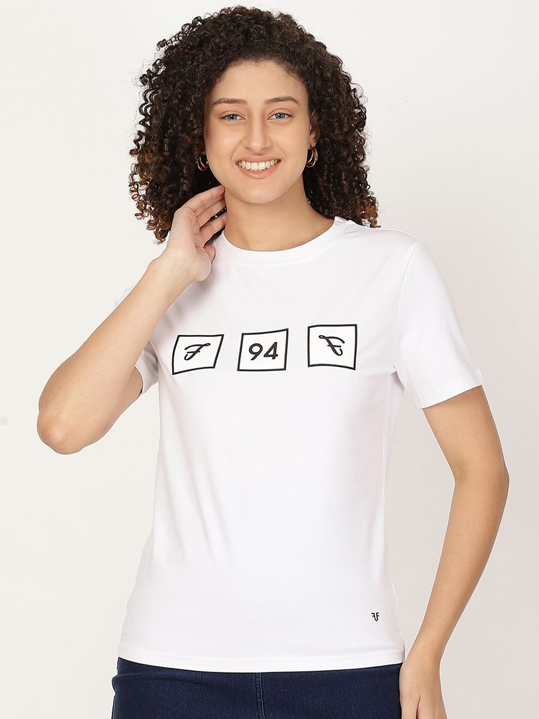 

FUTURO Typography Printed T-shirt, White