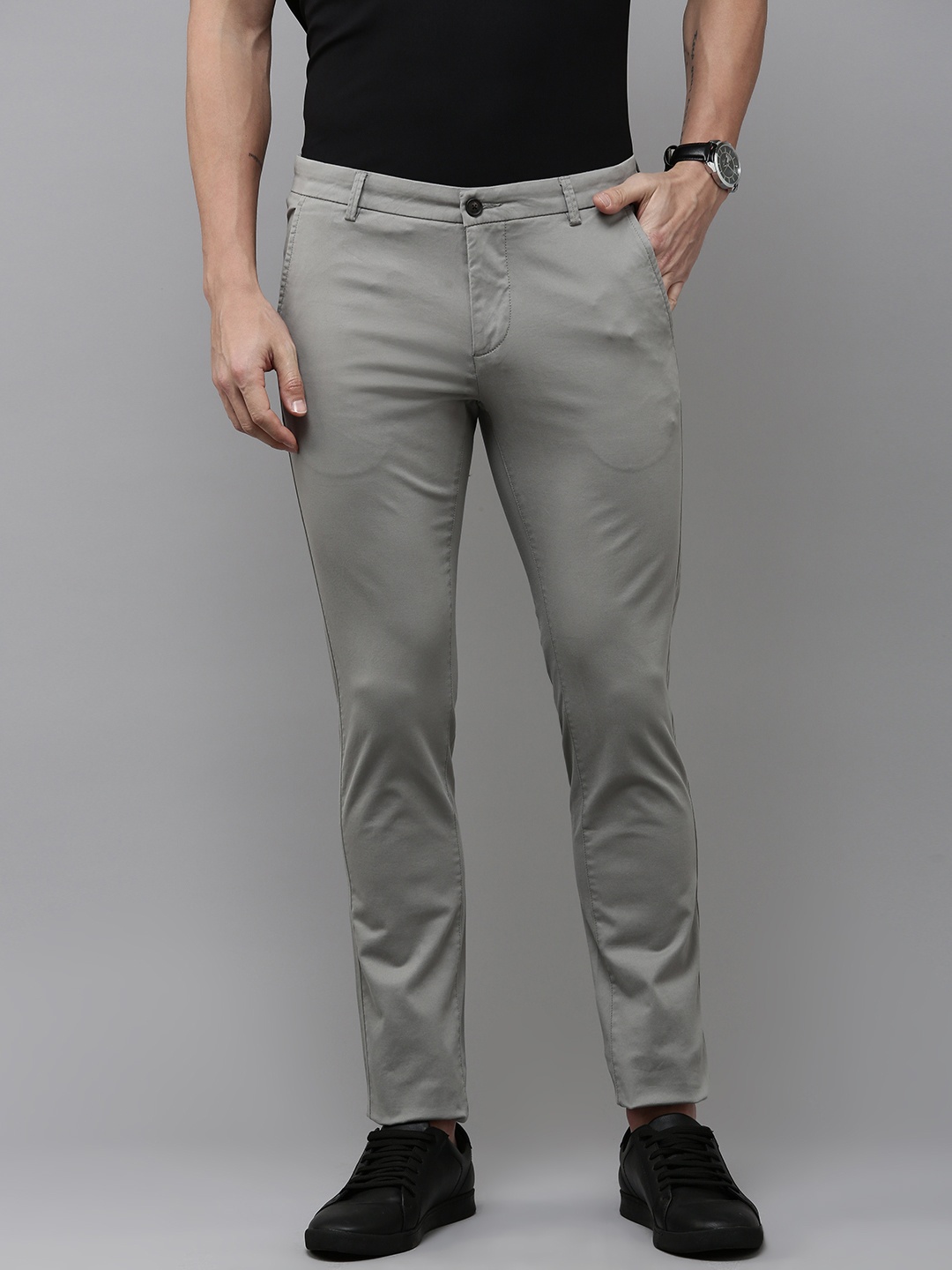 

Arrow Men Original Slim Fit Trousers, Grey