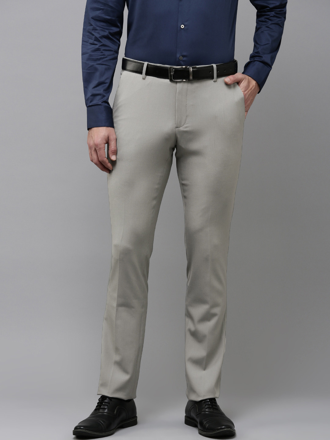 

Arrow Men Tapered Fit Formal Trousers, Grey