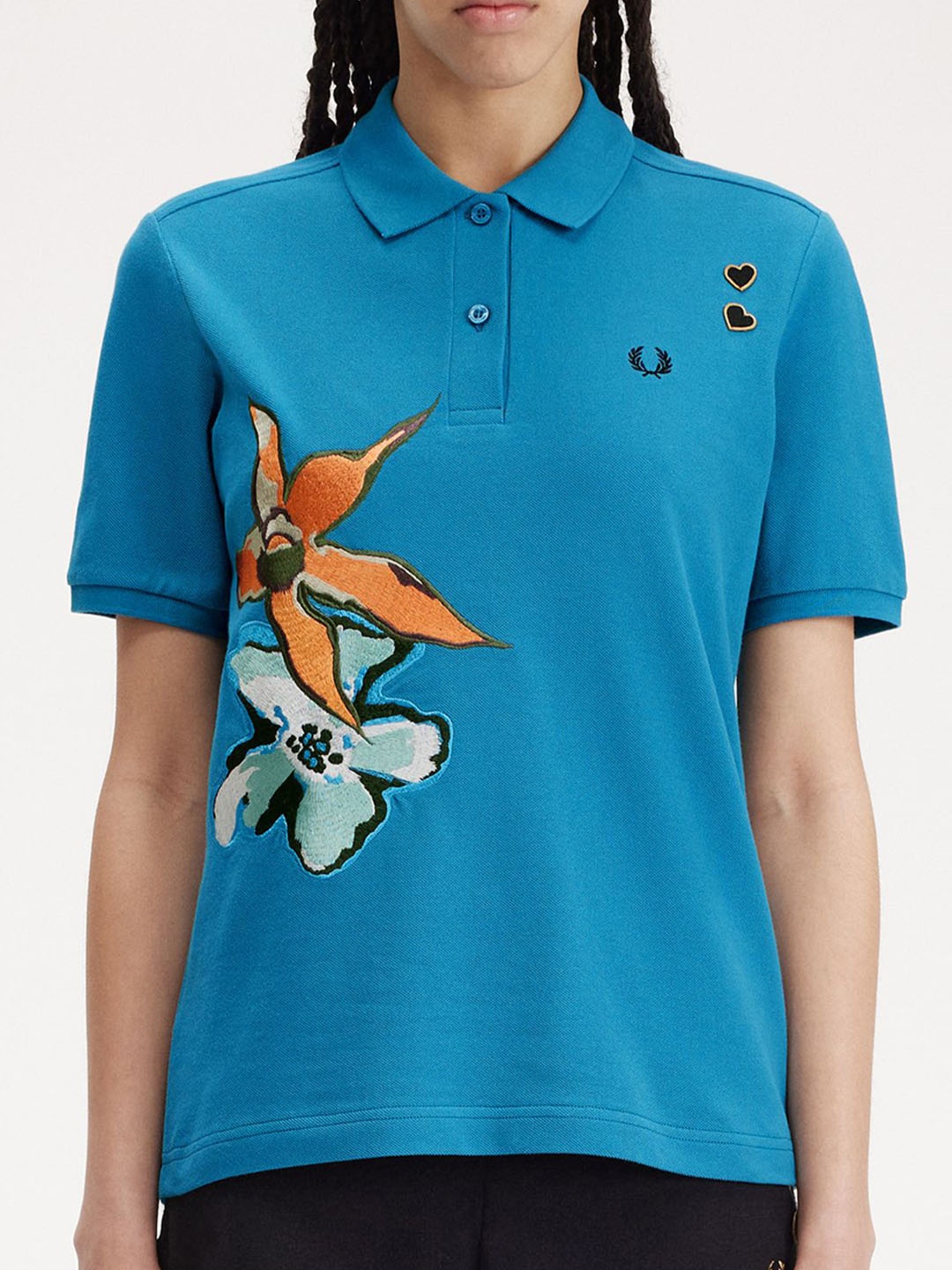 

Fred Perry Women Polo Collar T-shirt, Blue