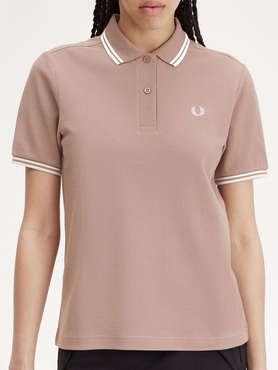 

Fred Perry Women Polo Collar T-shirt, Pink