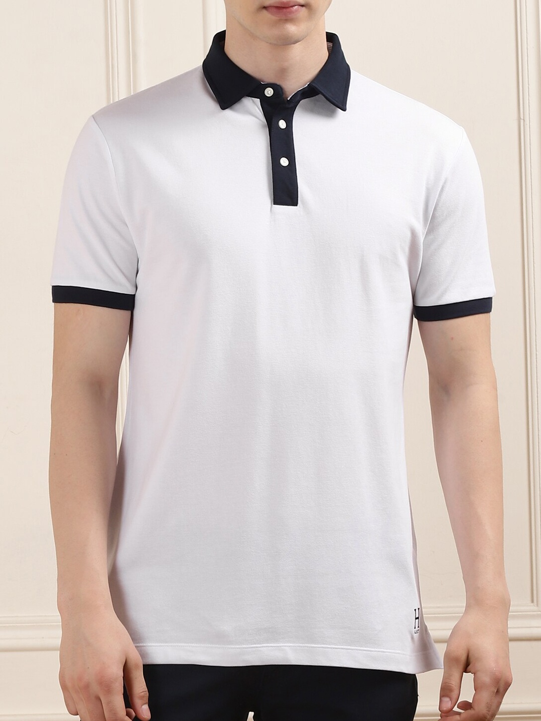 

HACKETT LONDON Polo Collar Short Sleeves Cotton T-shirt, White
