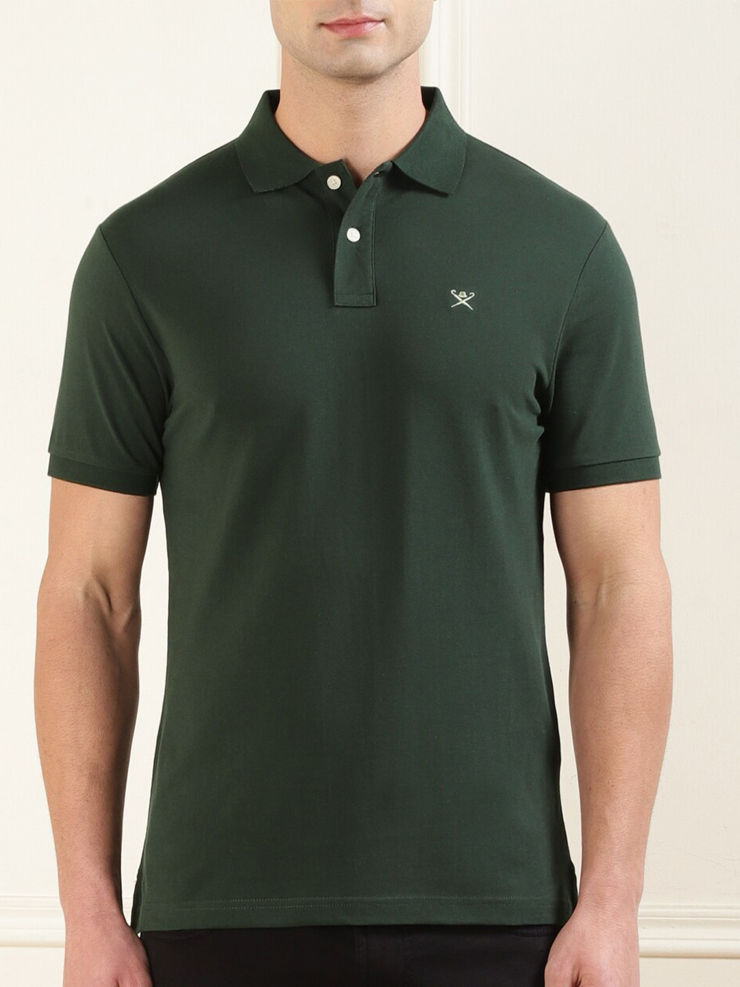 

HACKETT LONDON Polo Collar Cotton T-shirt, Green