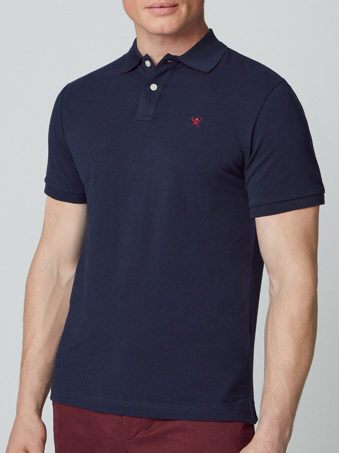 

HACKETT LONDON Polo Collar Cotton T-shirt, Navy blue