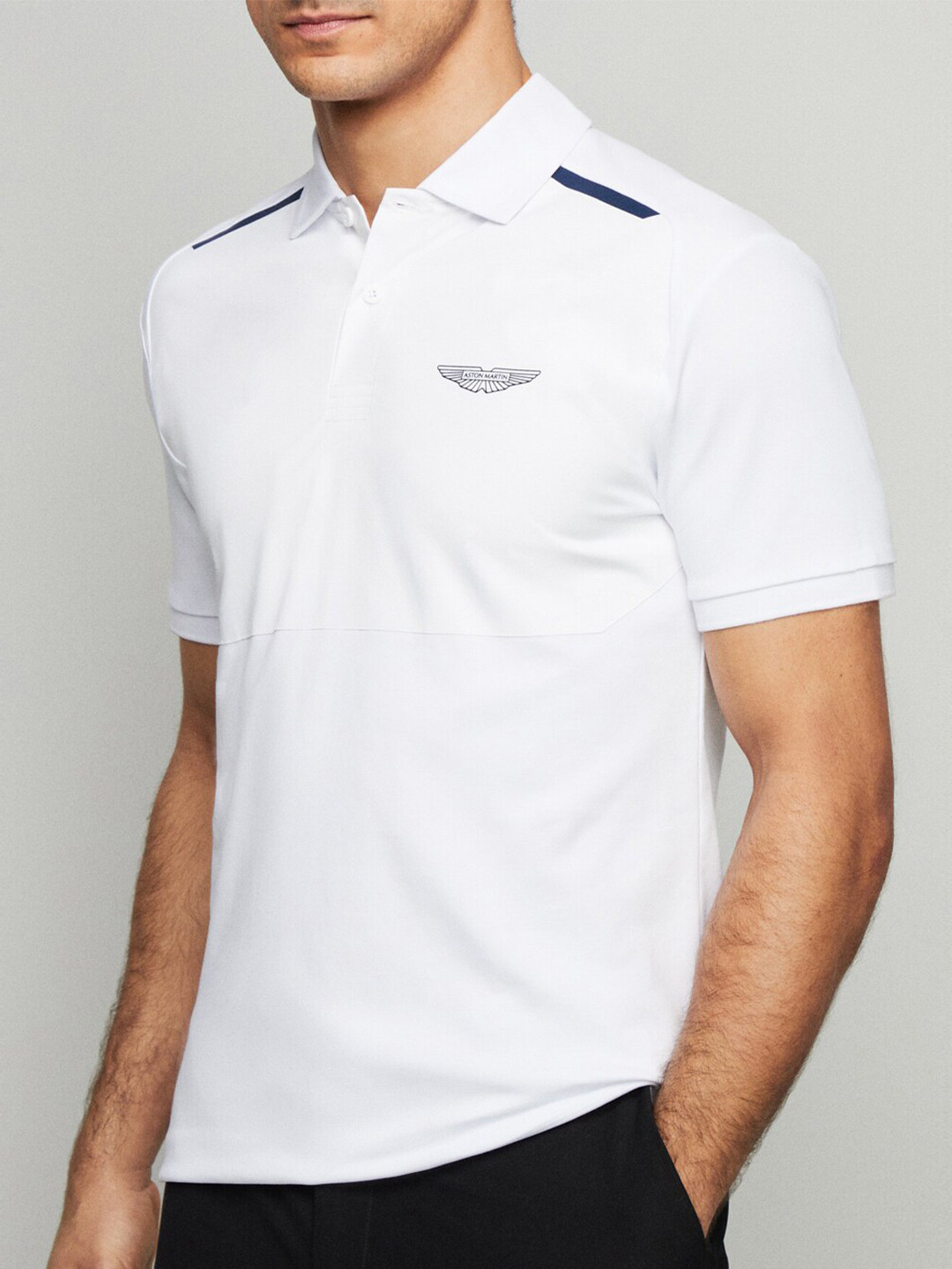 

HACKETT LONDON Polo Collar Short Sleeves Cotton T-shirt, White