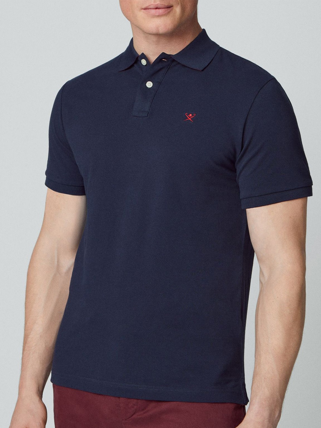 

HACKETT LONDON Polo Collar Cotton T-shirt, Navy blue