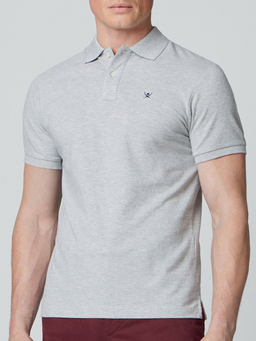

HACKETT LONDON Polo Collar Cotton T-shirt, Grey