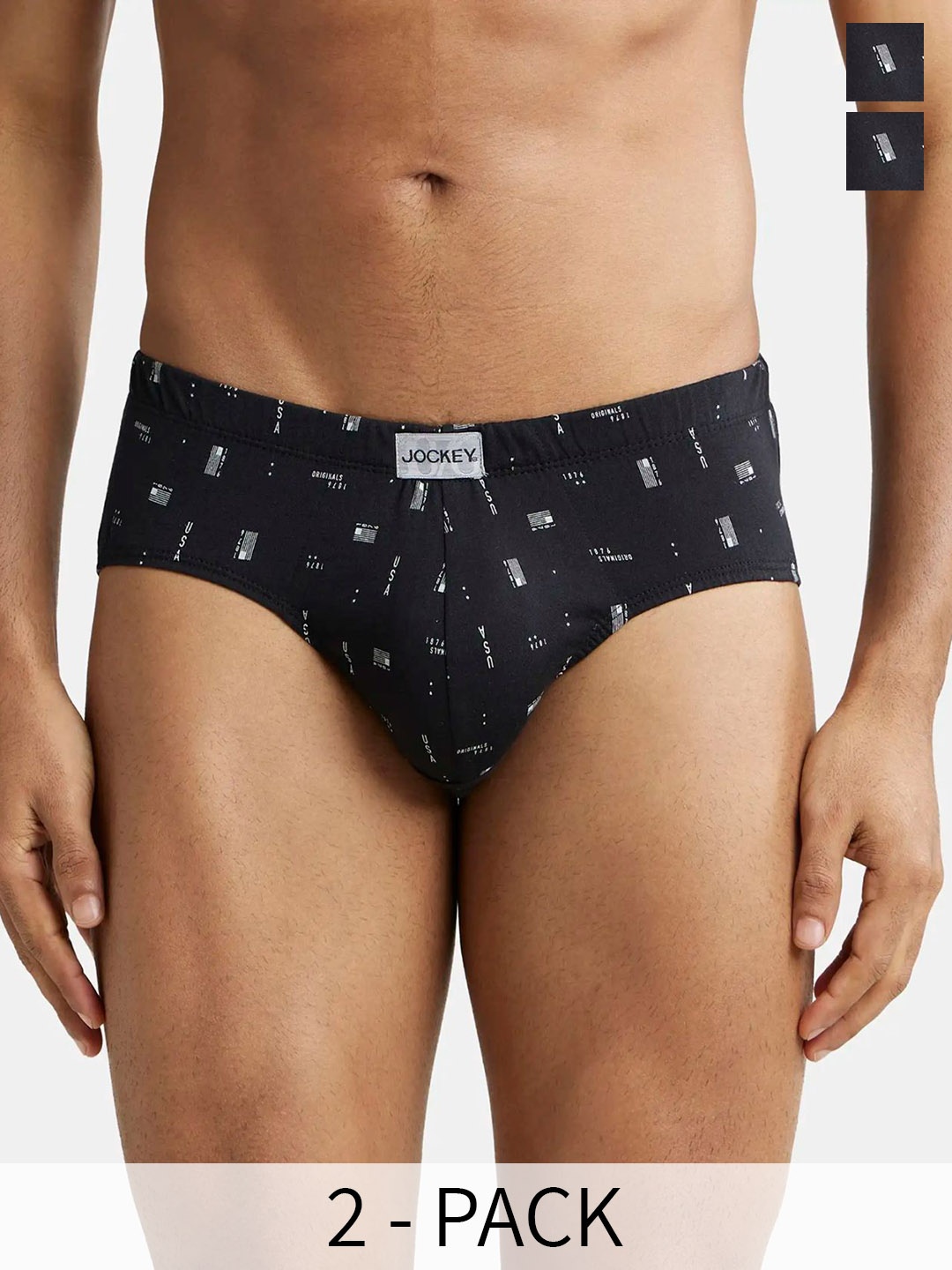

Jockey Pack Of 2 Super Combed Cotton Printed Briefs, Assorted