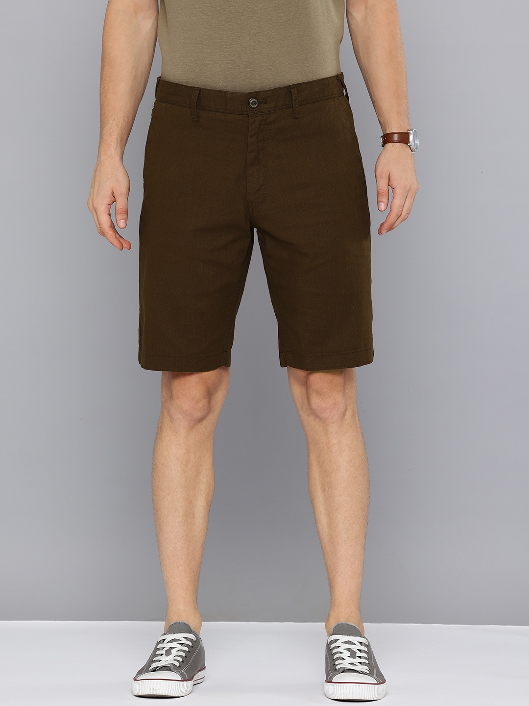 

Indian Terrain Men Regular Fit Shorts, Brown