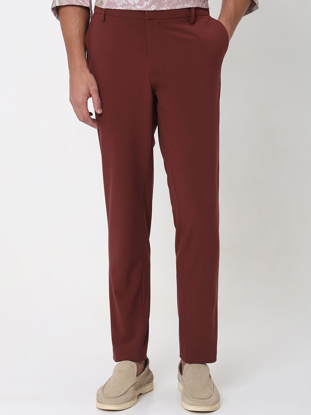 

Mufti Men Slim Fit Mid-Rise Trouser, Orange