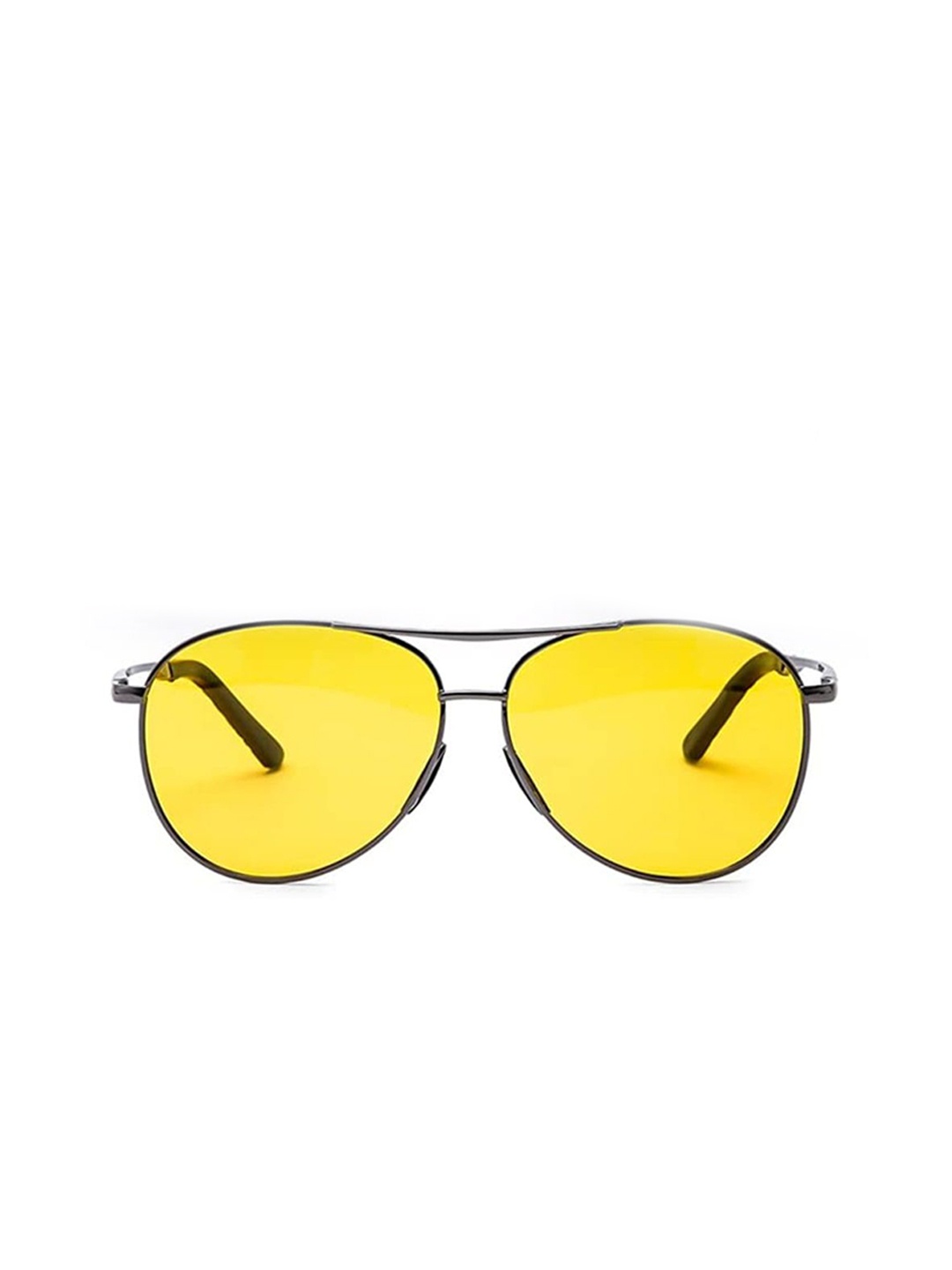 

Intellilens Unisex Round Sunglasses with Polarised Lens, Yellow