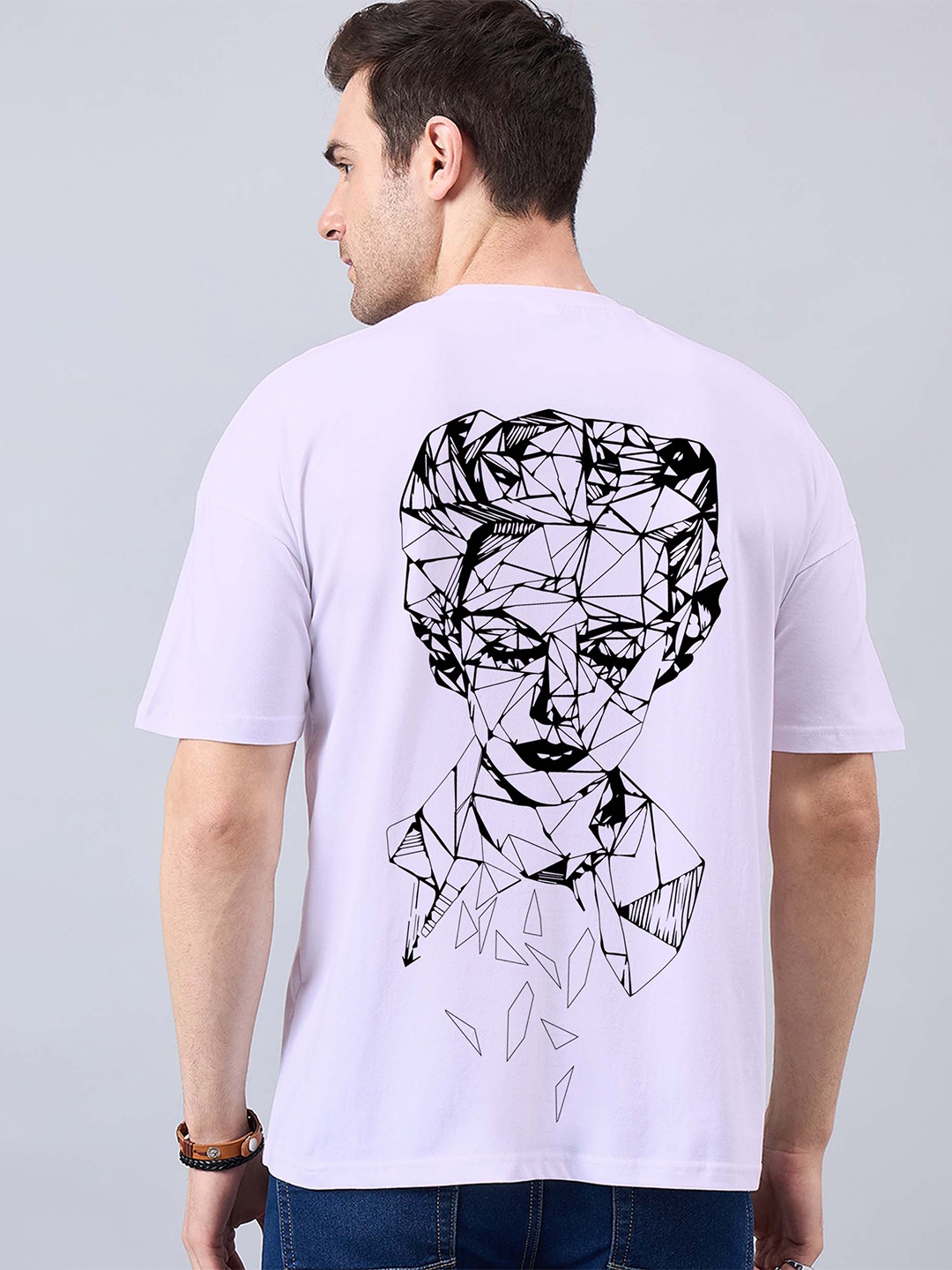 

GESPO Graphic Printed Cotton T-shirt, Lavender