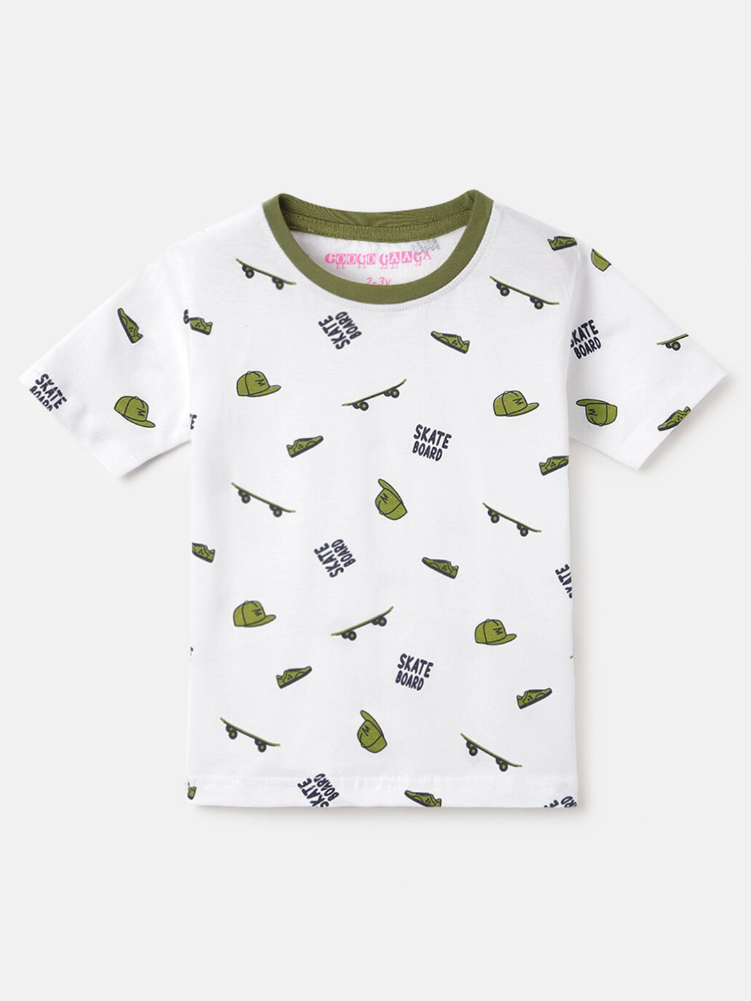 

Googo Gaaga Boys Printed T-shirt, White