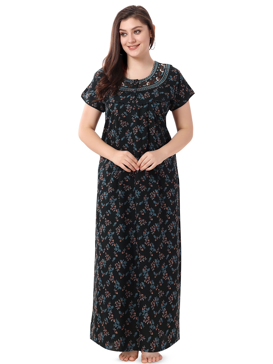 

Soulemo Printed Maxi Nightdress, Green