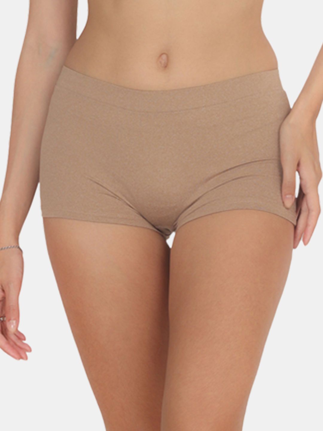 

POOJA RAGENEE Cotton Boyshorts Briefs, Beige