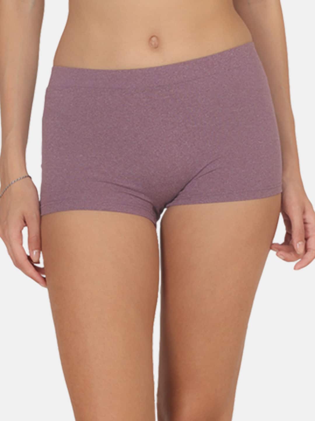 

POOJA RAGENEE Regular Cotton Milanch Boyshorts, Purple