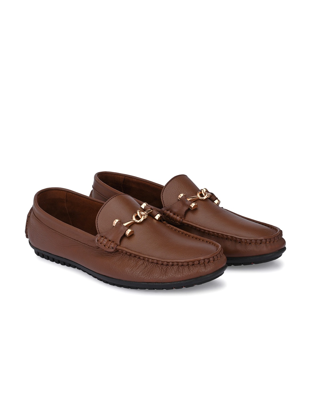 

Egoss Men Leather Loafers, Tan