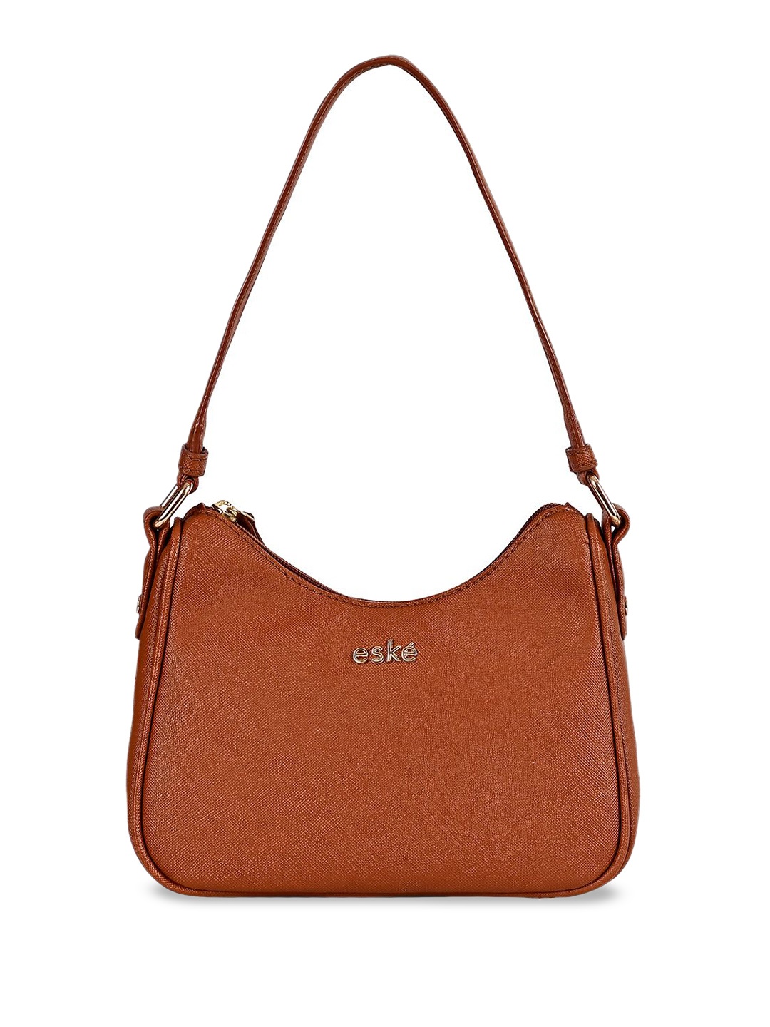 

Eske Audrey Vegan Leather Regular Textured Structured Shoulder Bag, Tan